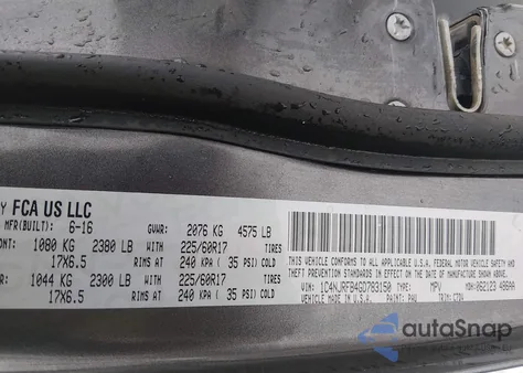 2016 Jeep Patriot Latitude из США, поврежденный, VIN 1C4NJRFB4GD783150